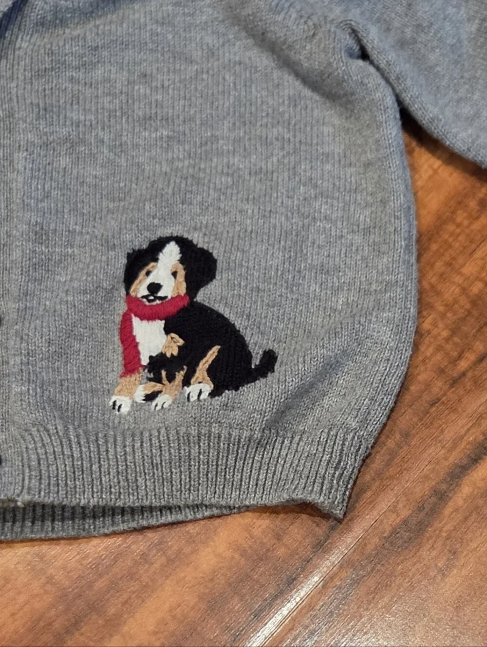Janie and Jack EUC 12-18 Months Red Corduroy Overalls, Bodysuit and Dog Sweater